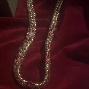 Nwt Elegant Gold Necklace with enamel butterflies